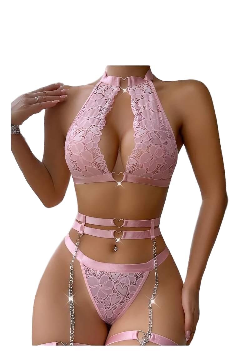 Underwire Bra Padded - Сексуальный комплект нижнего белья: кружевной комплект