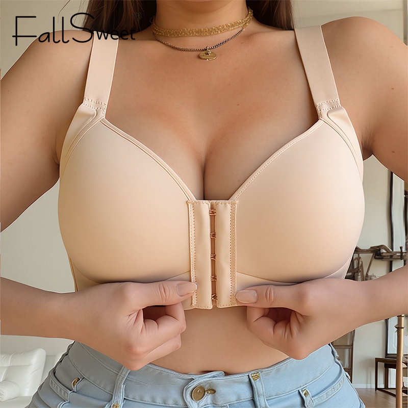 Minimizer Bra Women - FallSweet Большой размер Беспроводной бюстгальтер с