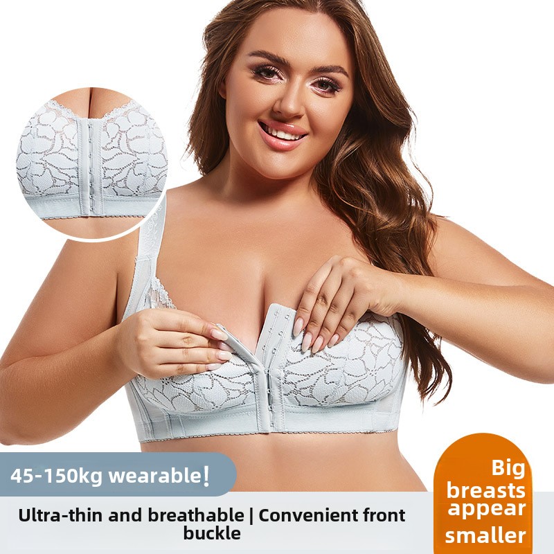Plunge Bra Push Up - Женский кружевной бюстгальтер больших размеров с