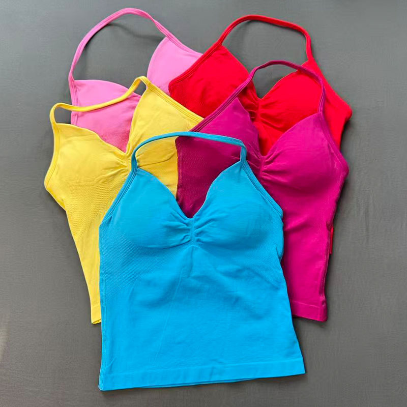 T Shirt Bra Seamless - Женский спортивный бюстгальтер для йоги, бесшовный
