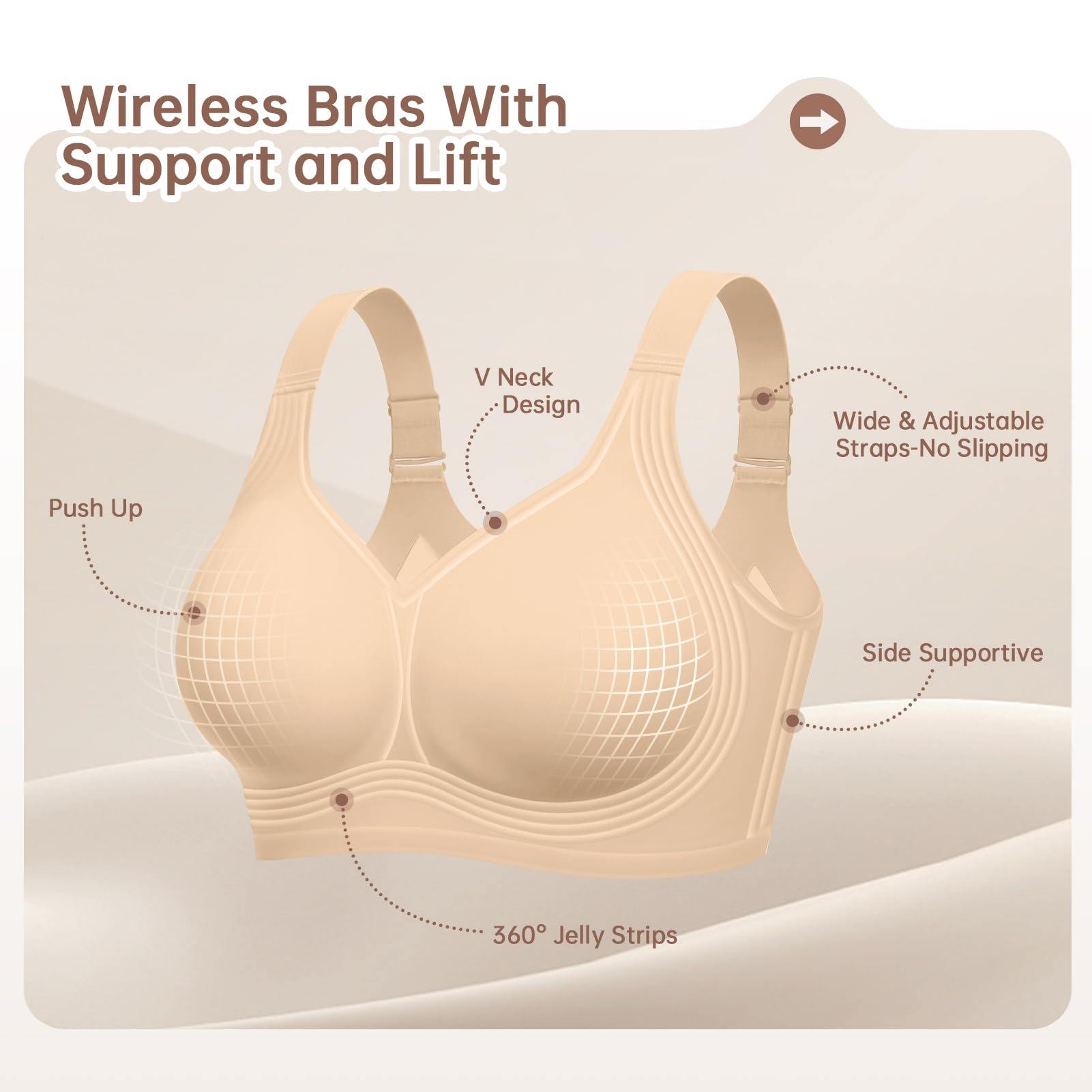 Бесшовный поддерживающий бюстг – обзор и цена Underwire Bra Padded